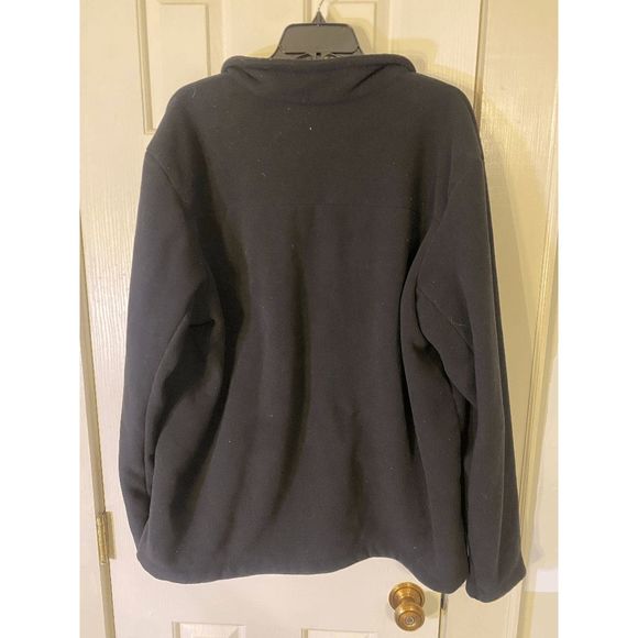 The North Face Full Zip Black Fleece Logo Jacket Pockets Casual Men's Size XL - Picture 5 of 7